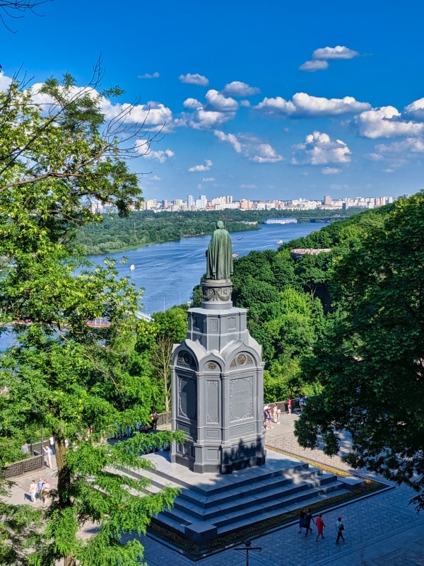 Volodymyr The Great Monument From Volodymyrka Hill Kyiv