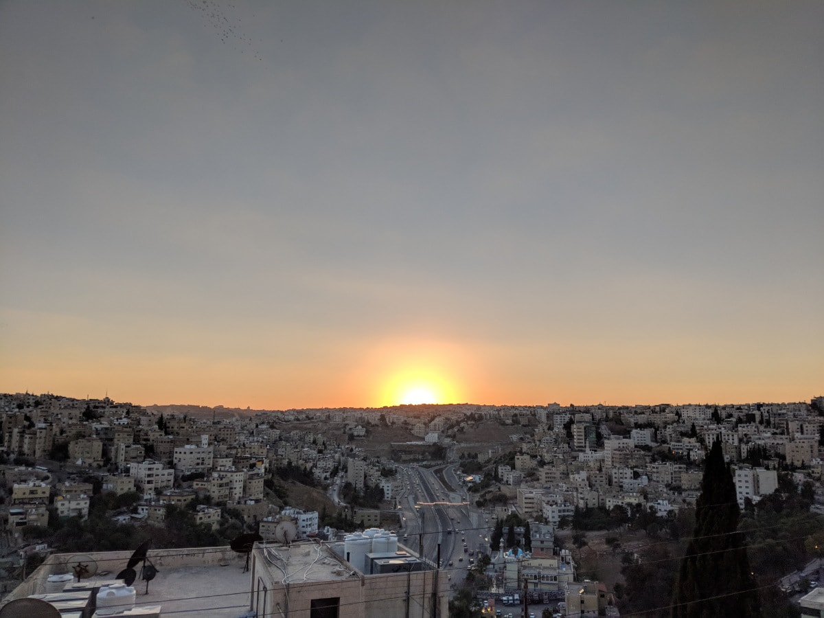 Amman In Jordan Sunset