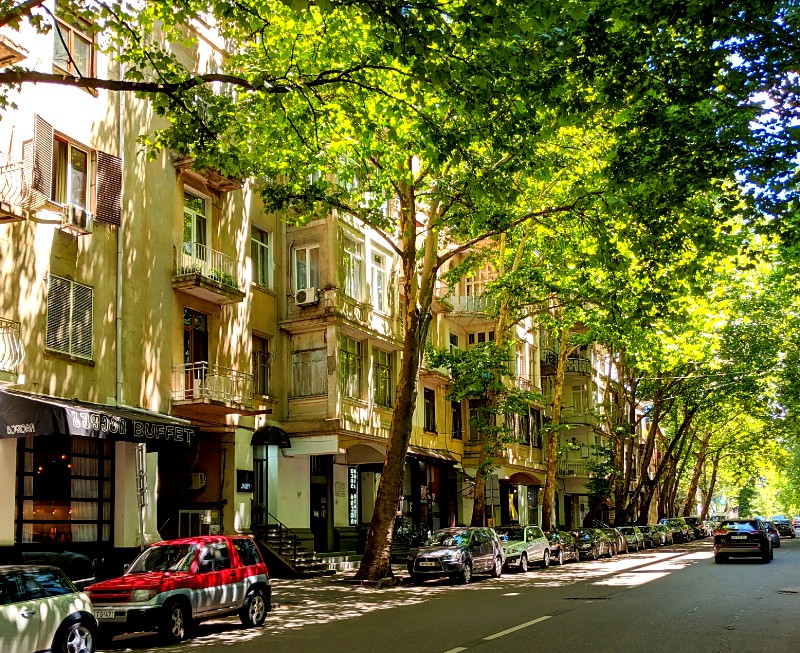 The leafy streets of Vake, Tbilisi