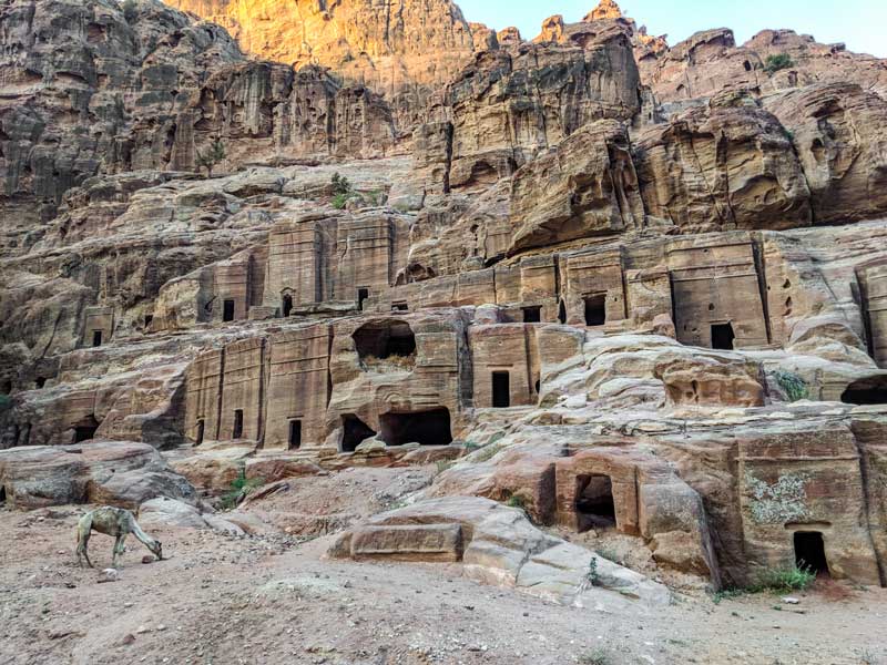 living quarters and buildings in Petra, Jordan