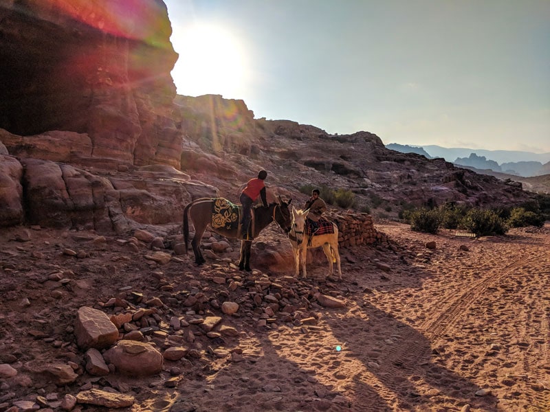 local kids on horseback near the walk to the monastery