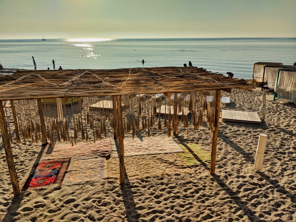 Black Sea Beach At Sunrise