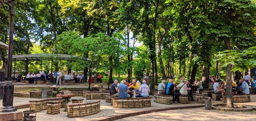 People Playing Chess In The Parks Of Kyiv