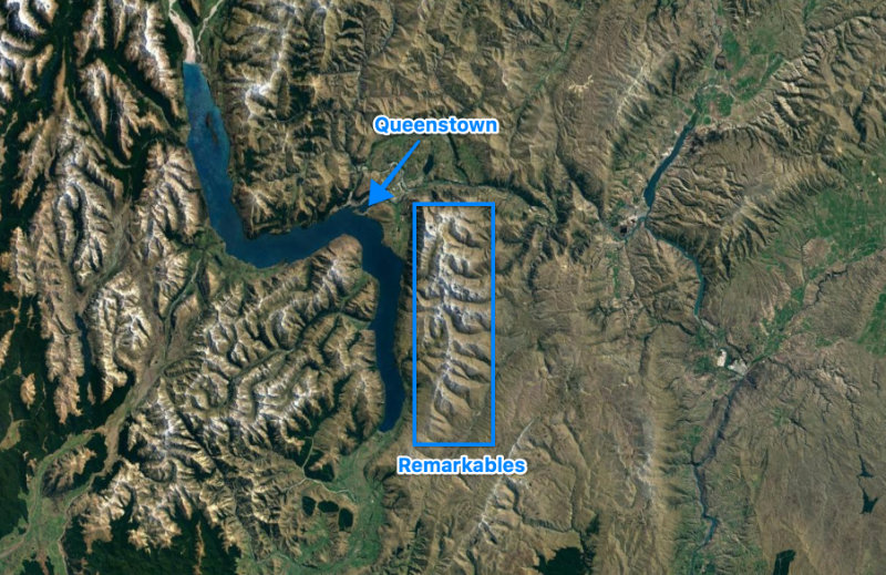 Remarkables mountain range near Queenstown