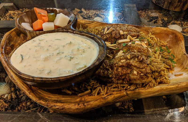 Sayadieh fish dish in Rakwet Kanaan restaurant Aqaba