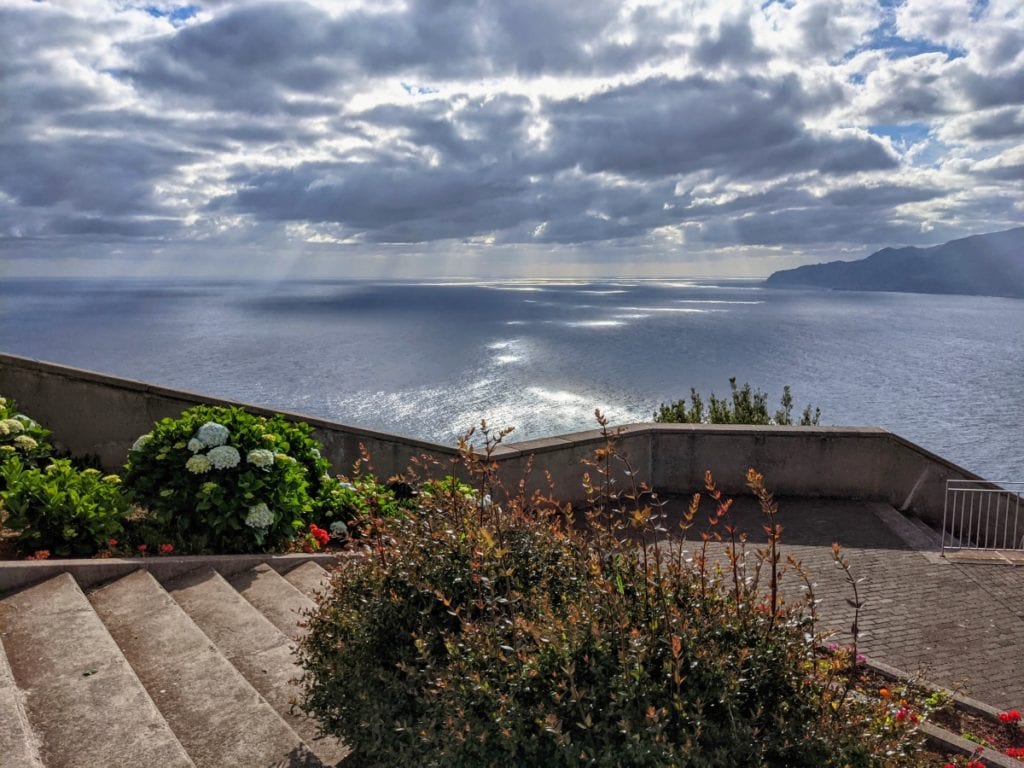 sun through the clouds view of atlantic coast