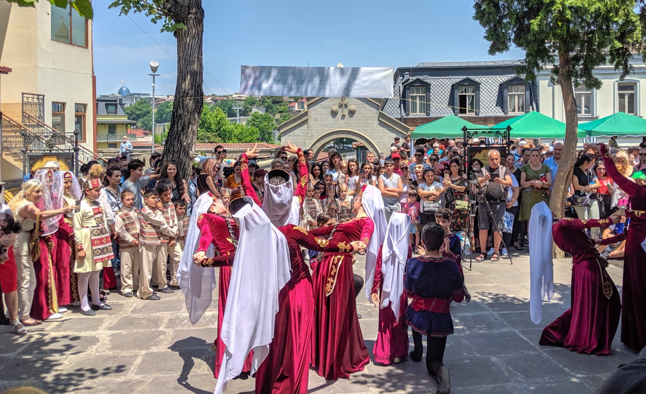 Traditional Georgian Dancers In Tbilisi
