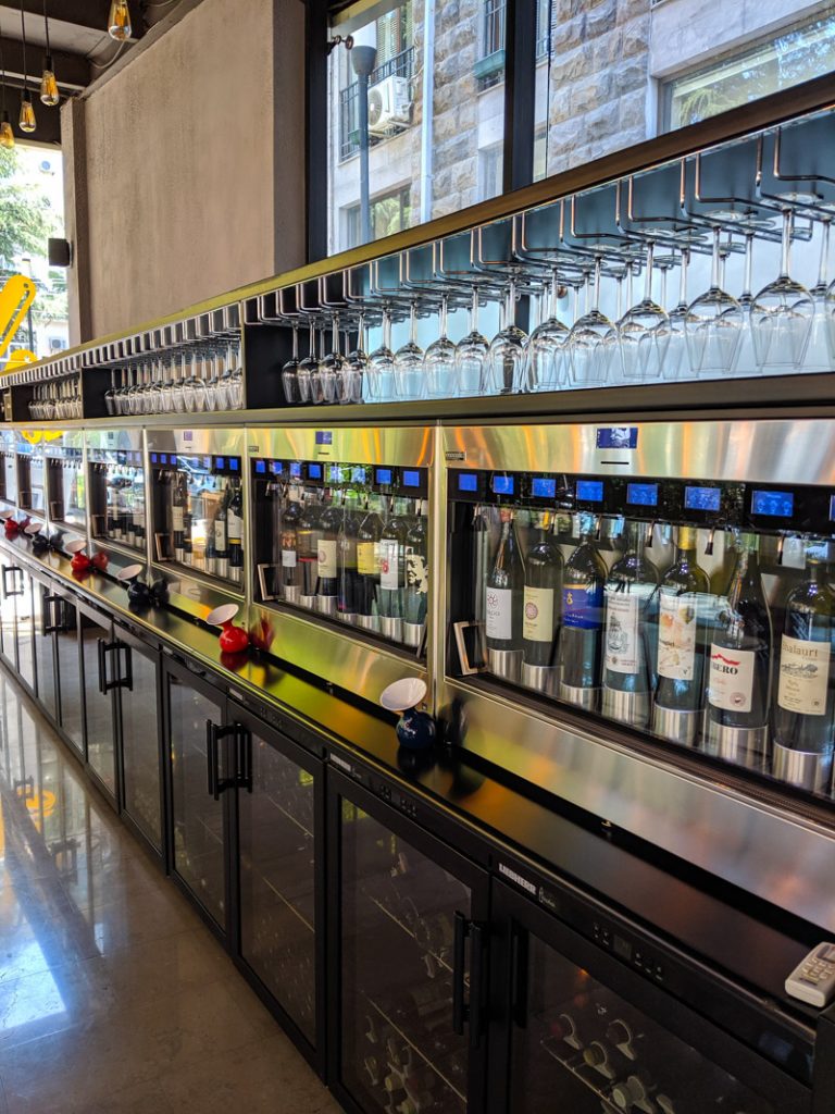 Wines on tap at reserve wine tasting shop Tbilisi